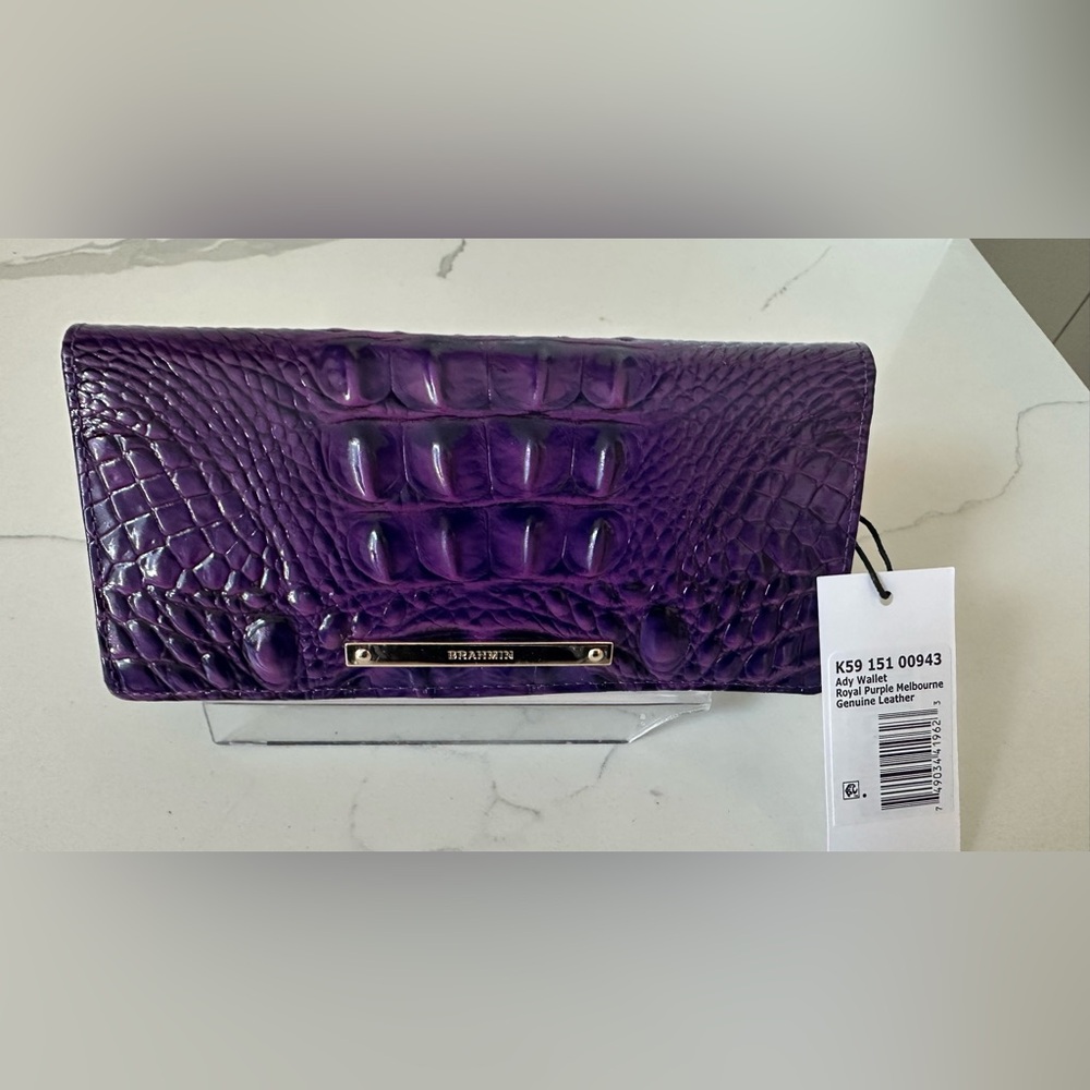 Brahmin Ady Royal Purple Wallet Melbourne genuine leather